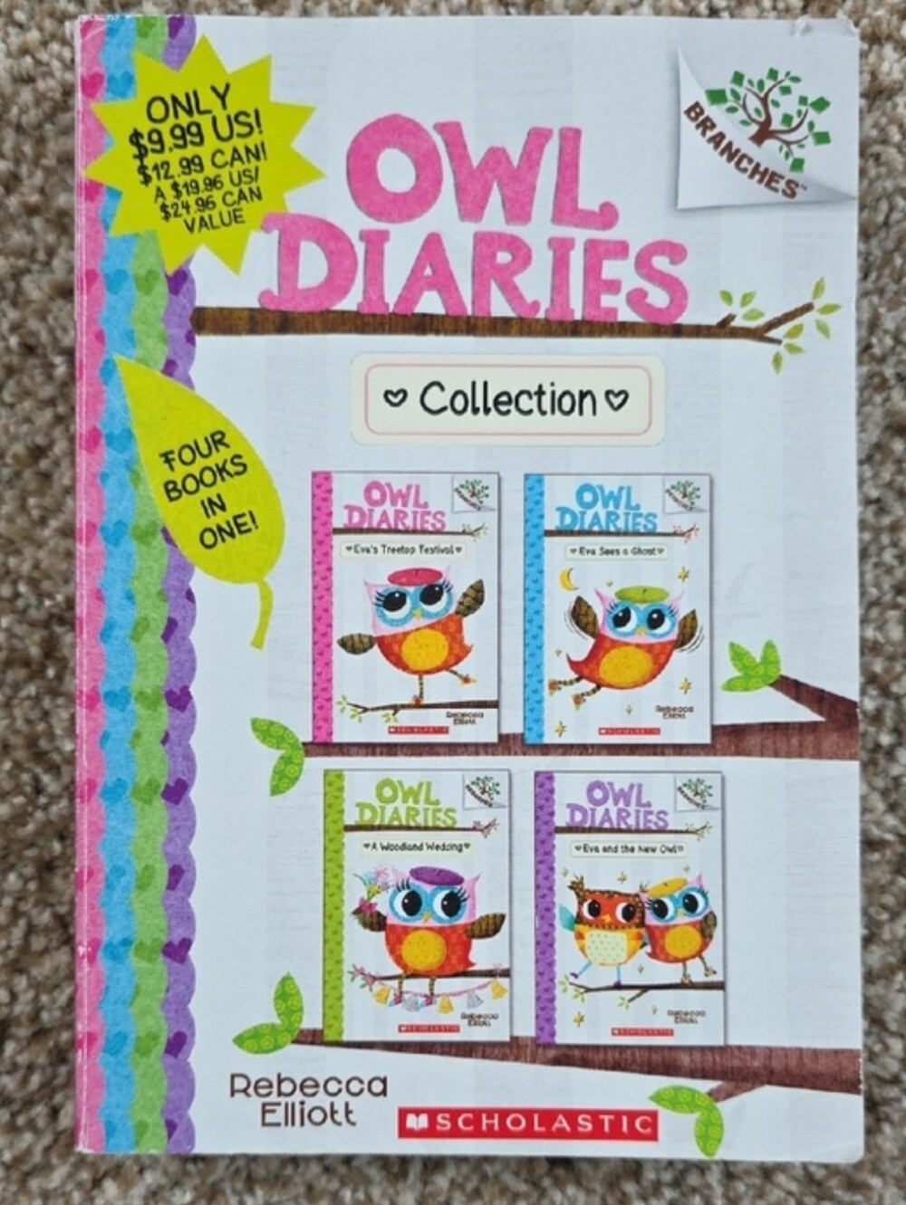Owl Diaries Chapter Book Set # 1-4 By Rebecca Elliott
